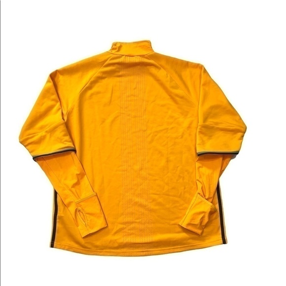 adidas juventus yellow long sleeve warm up jersey mock neck climacool - Picture 5 of 9